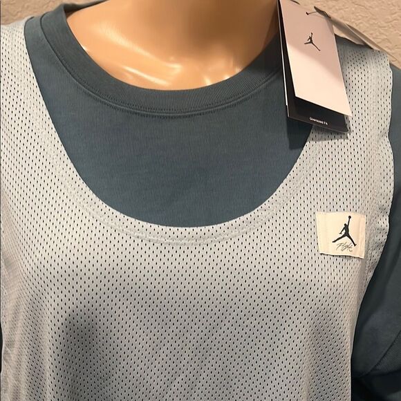 Nwt Jordan Women's Midi Dress in dark Teal and Light teal - Picture 7 of 9